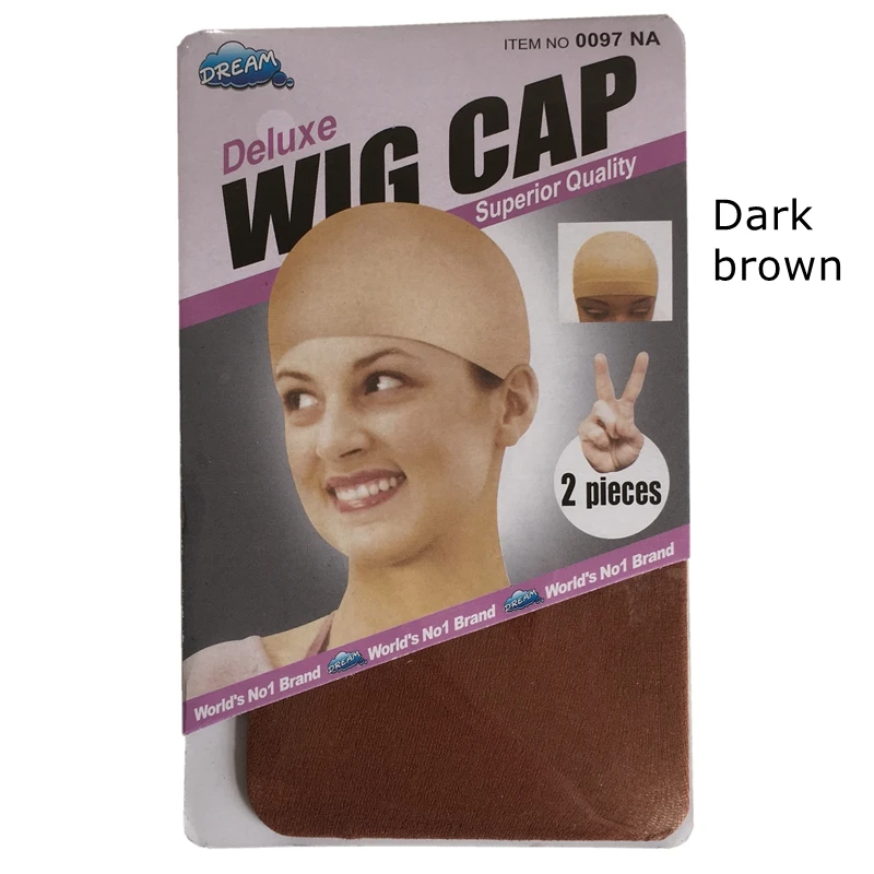 10 pieces Brown Wig Cap Hairnet Hair Mesh Wig Weaving Cap Stretchable Elastic Hair Net 5 color 2 Pieces/PACK thumbnail 4