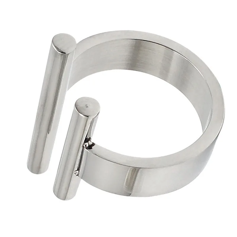 Woman Men's Ring Custom Silver Color Stainless Steel O RIng  Wedding Bands Water Anti-rust Jewelry Simple Popular 3 Styles thumbnail 4