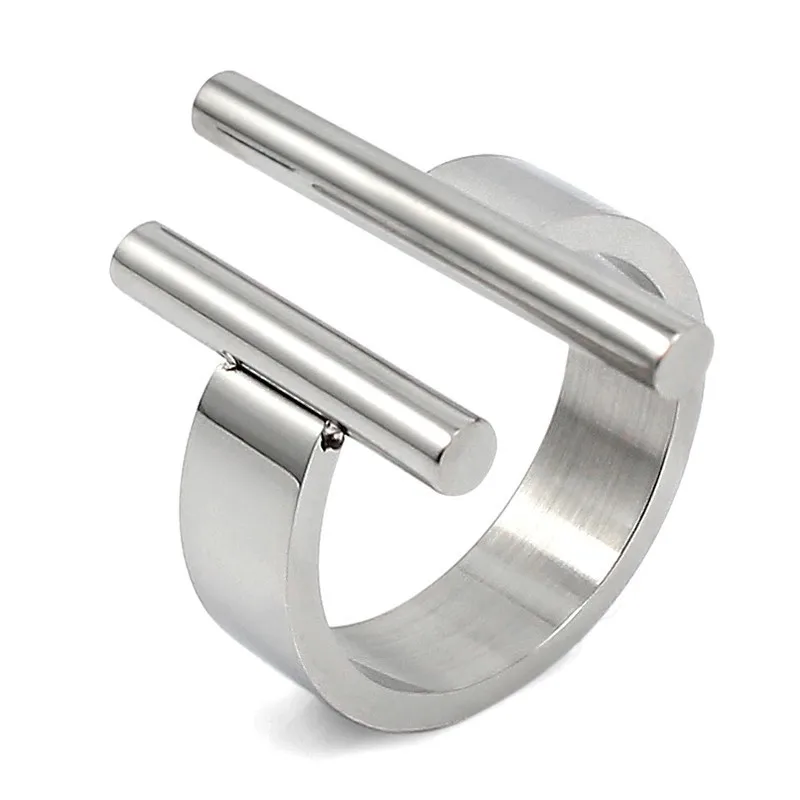 Woman Men's Ring Custom Silver Color Stainless Steel O RIng  Wedding Bands Water Anti-rust Jewelry Simple Popular 3 Styles thumbnail 3