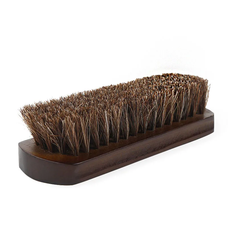 Real Horse Hair Shoe Brush Polish Natural Horsehair Leather Soft Polishing Tool Bootpolish Cleaning Brush For Suede Nubuck Boot thumbnail 3