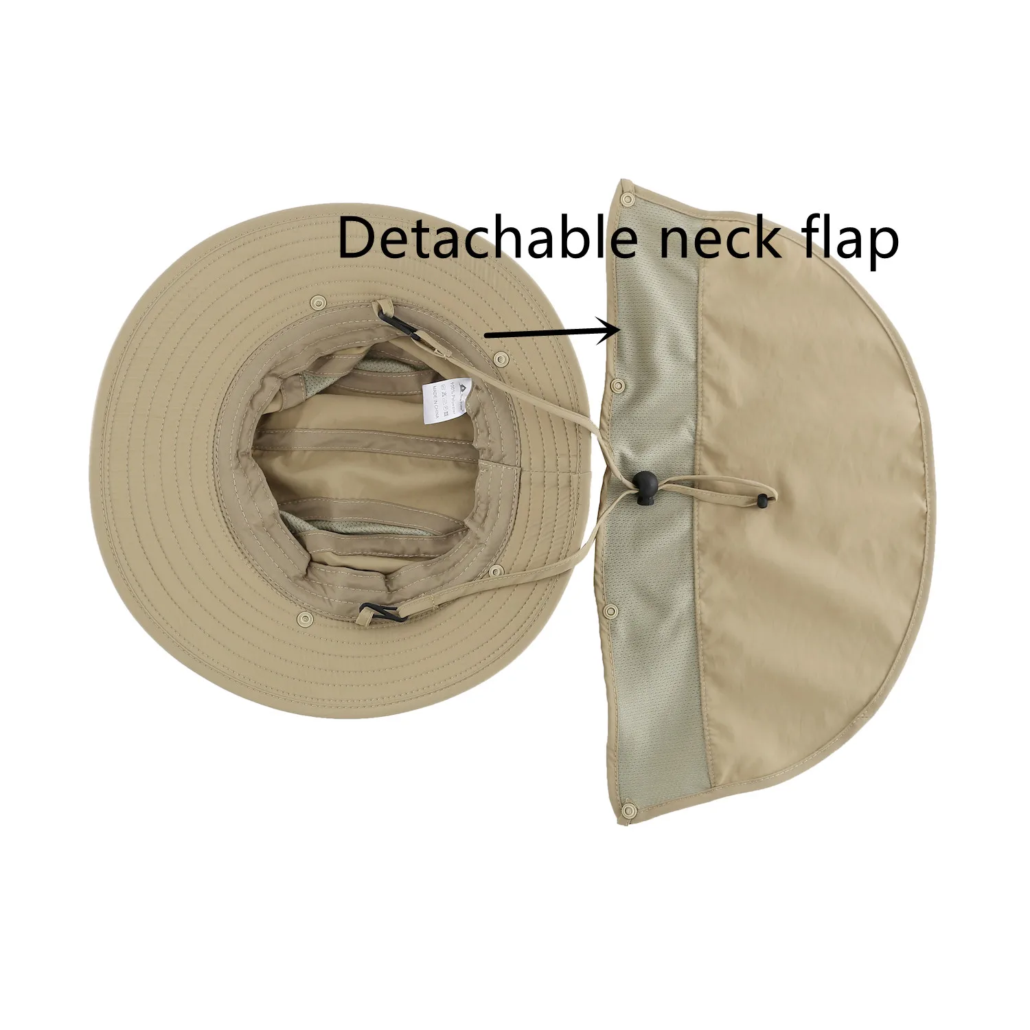 Connectyle Toddler Boys Girls Summer Sun Hat UPF50+ Bucket Hats with Detachable Neck Flap Summer Beach Hat Kids Safari Play Hats thumbnail 6