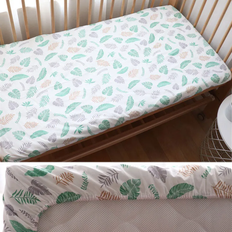 130x70cm 100% Cotton Baby Crib Fitted Sheet For Newborn Soft Bed Cot Mattress Cover Boy Girl Toddler Bedding Allow Custom Make thumbnail 4