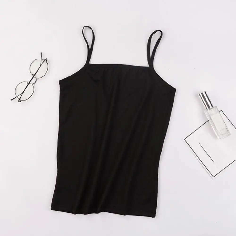 Summer Tank Top Women Sexy Slim Camisole Spaghetti Strap Cotton Vest Breathable Female Undershirt Camis Tank Tops for Women thumbnail 4