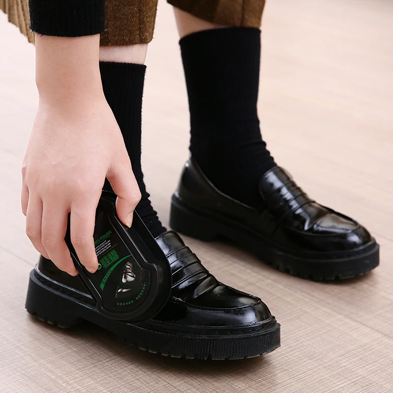 1Pcs Double-Faced Quick Shine Shoes Brush Multifunctional Leather Polishing Colorless liquid wax shining Sponge polisher Shoe thumbnail 4