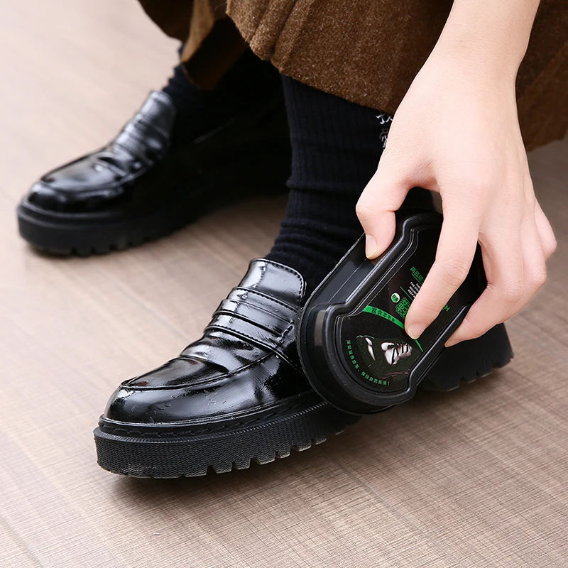 1Pcs Double-Faced Quick Shine Shoes Brush Multifunctional Leather Polishing Colorless liquid wax shining Sponge polisher Shoe thumbnail 5