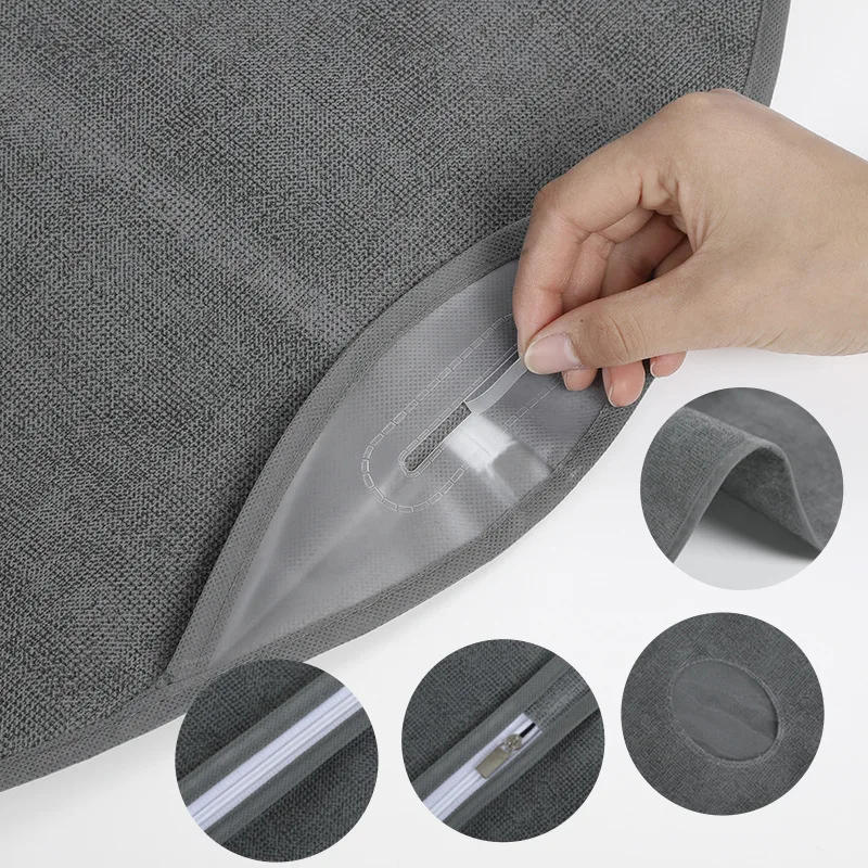 Hanging Garment Coat Outer Dress Suit Clothes Dust-proof Cover with Zipper Clothes Organizer Storage Bags Protect Dust Cover thumbnail 4