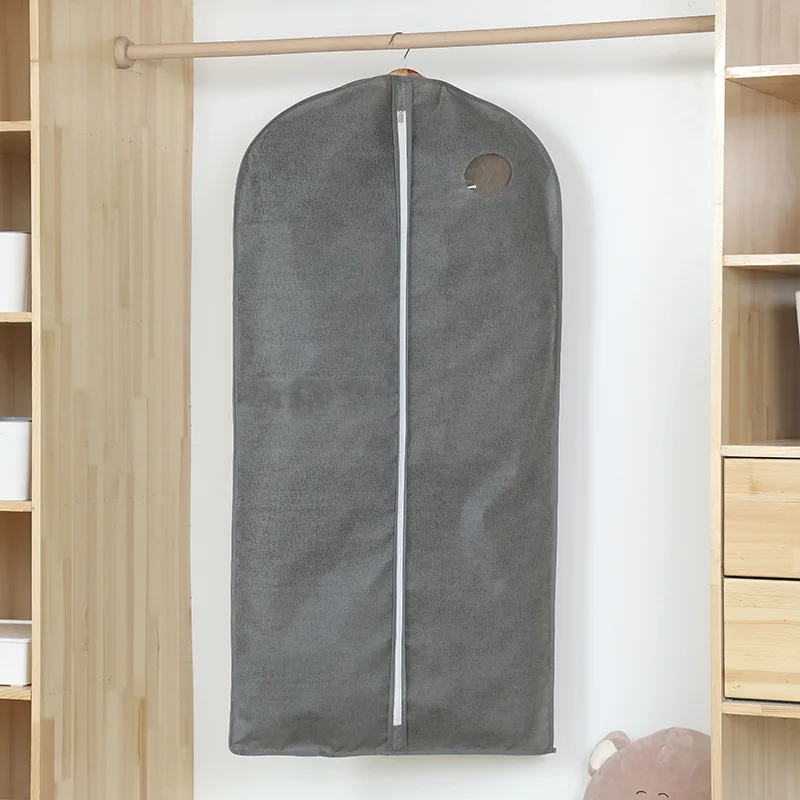 Hanging Garment Coat Outer Dress Suit Clothes Dust-proof Cover with Zipper Clothes Organizer Storage Bags Protect Dust Cover thumbnail 5