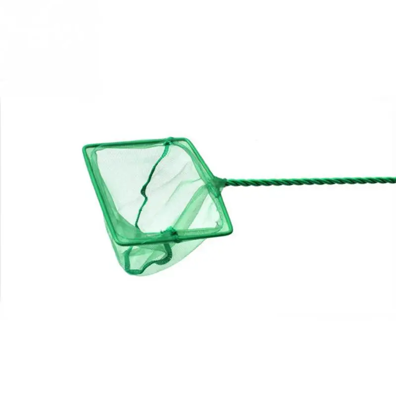 Portable Fish Net Long Handle Square Aquarium Accessories Fish Tank Landing Net Fishing Net Fish Floating Objects Cleaning Tool thumbnail 3