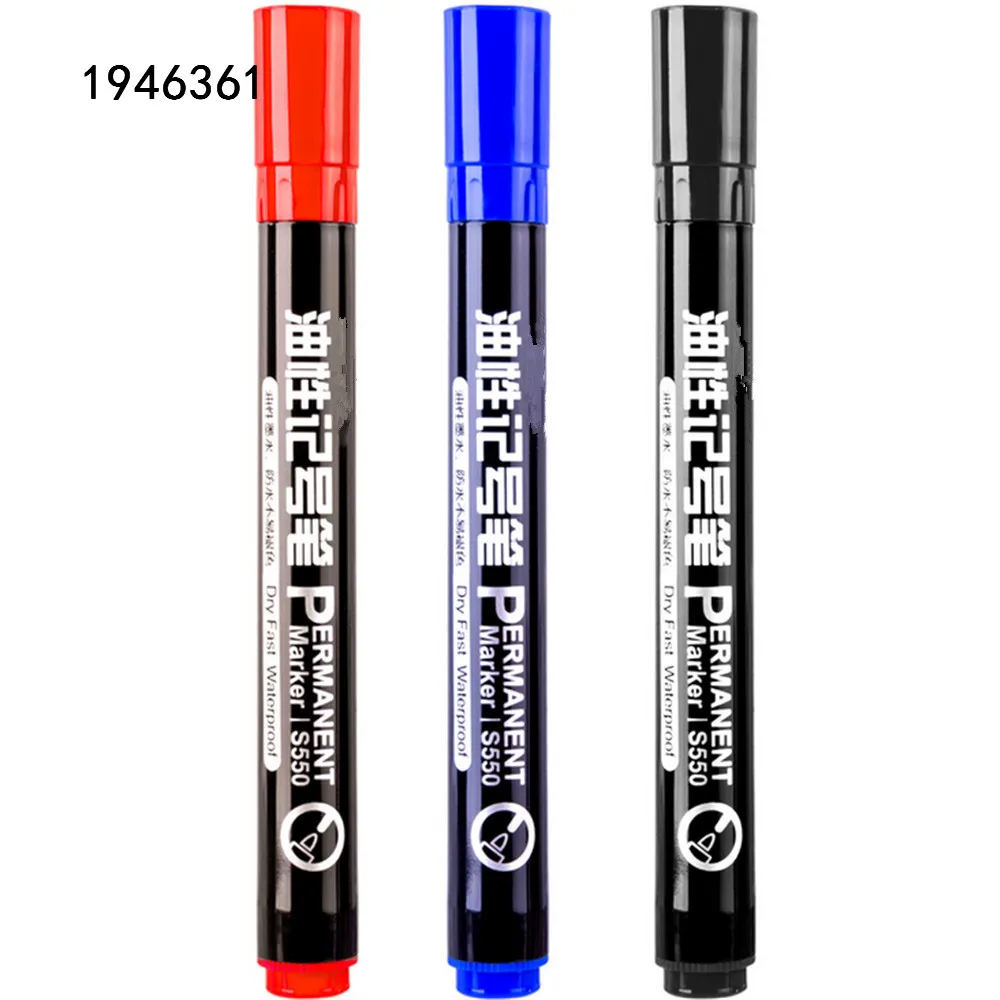 High quality S550 Waterproof ermanent Black blue red office  Art Marker Pens Student school stationery thumbnail 6