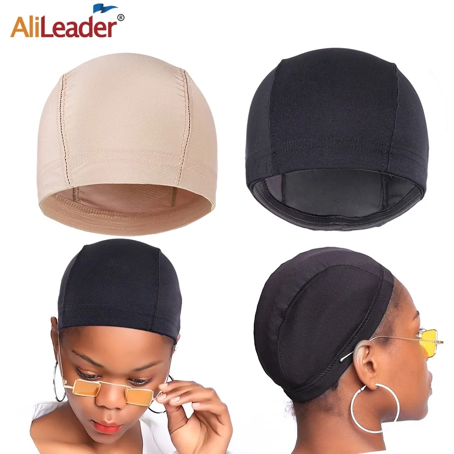 AliLeader S/M/L Elastic glueless wig caps for wig making Easier Sew In Hair Stretchable Weaving Cap Glueless Hair Net Wig Liner thumbnail 2