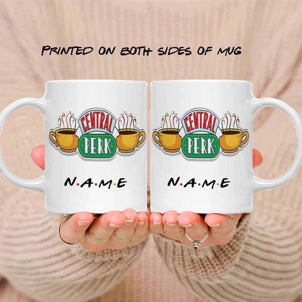 Personalised Name Friends Tv Show Central Perk Mug 11oz Ceramic Wholesale Coffee Mugs Tea Cup Surprised Gift For Friend thumbnail 3