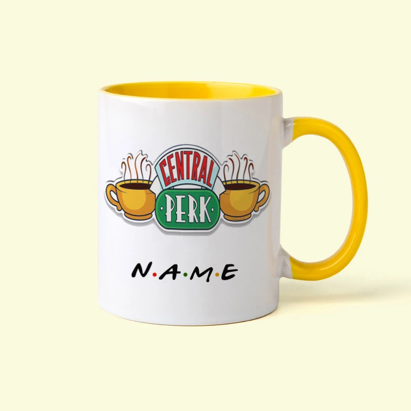 Personalised Name Friends Tv Show Central Perk Mug 11oz Ceramic Wholesale Coffee Mugs Tea Cup Surprised Gift For Friend thumbnail 6