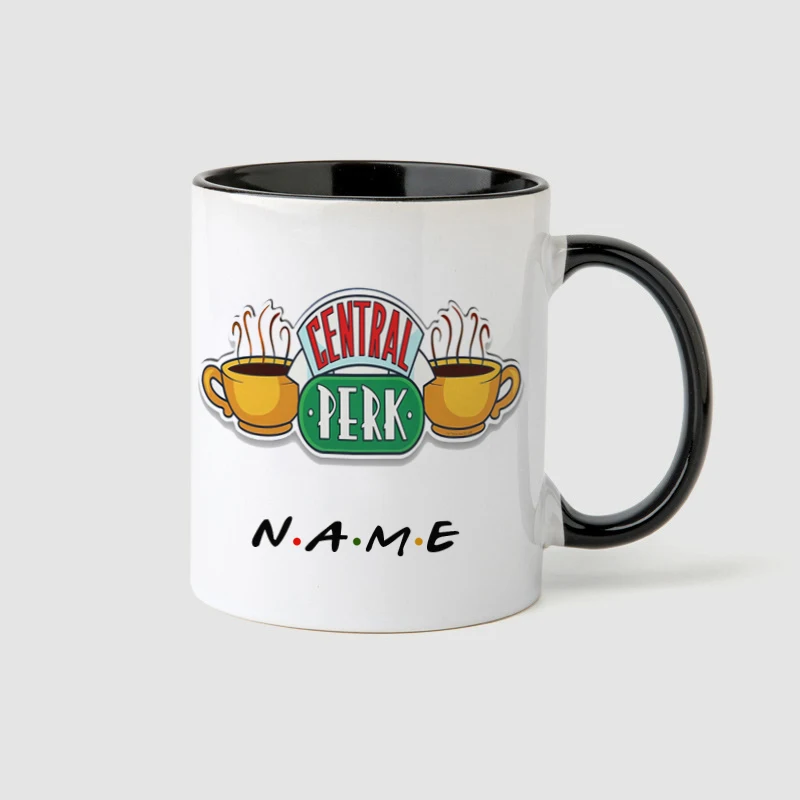 Personalised Name Friends Tv Show Central Perk Mug 11oz Ceramic Wholesale Coffee Mugs Tea Cup Surprised Gift For Friend thumbnail 2