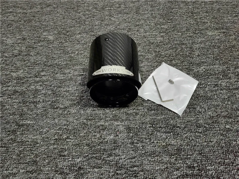1 Piece Universal Carbon Mini Cooper 85mm / 72mm Exhaust Tips For R55 R56 R57 R58 R59 R60 R61 F54 F56 F57 F60 JCW Muffler Pipes thumbnail 3