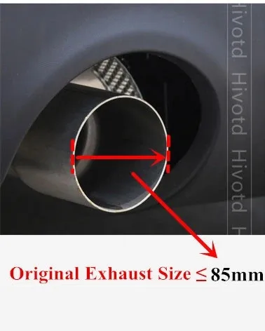 1 Piece Universal Carbon Mini Cooper 85mm / 72mm Exhaust Tips For R55 R56 R57 R58 R59 R60 R61 F54 F56 F57 F60 JCW Muffler Pipes thumbnail 6