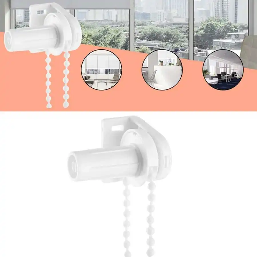 Smart Home 17mm Roller Blind Shade Bracket Side Pulley Chain Repair Fitting Kit Window Treatments Curtains made of beads thumbnail 4