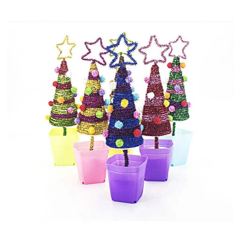 50/100Pcs 30cm Glitter Chenille Stems Pipe Cleaners Kids Educational Toys Colorful Pipe Cleaner Toys Handmade DIY Craft Supplies thumbnail 6