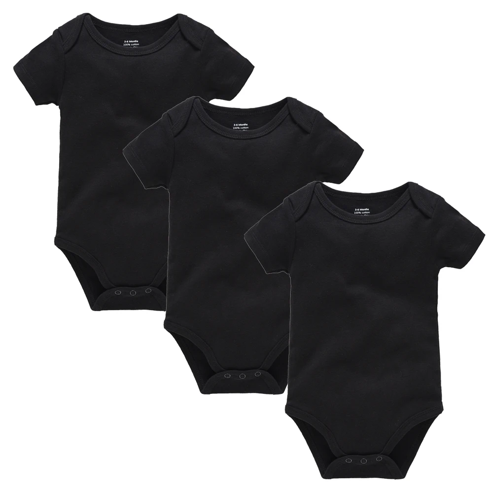 Kavkas 3PCS 5PCS Baby Boys Girls Clothes Solid White Short Sleeve Cotton Baby Bodysuits body bebe 0-24 months Newborn Jumpsuit thumbnail 2
