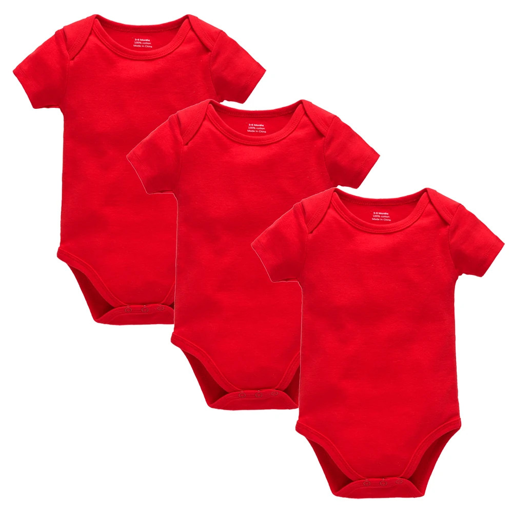 Kavkas 3PCS 5PCS Baby Boys Girls Clothes Solid White Short Sleeve Cotton Baby Bodysuits body bebe 0-24 months Newborn Jumpsuit thumbnail 5