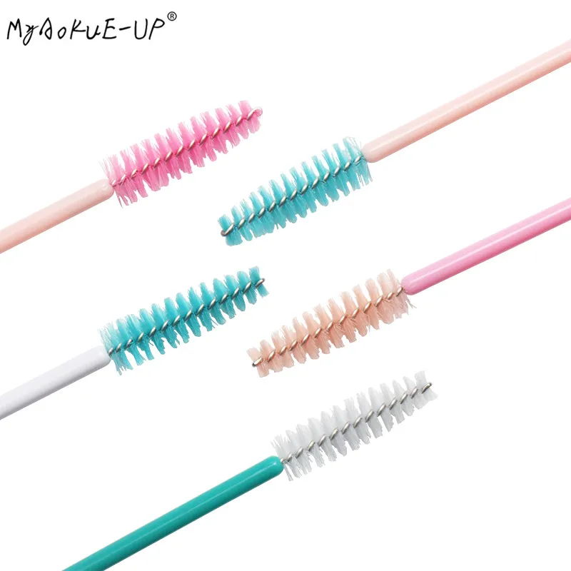 50pcs Disposable Nylon Mascara Wand Applicator Eyelash Brushes For Eyelash Extension women Makeup Brush Tools thumbnail 4