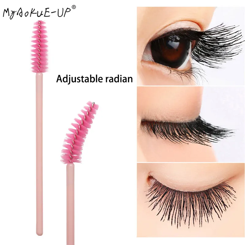 50pcs Disposable Nylon Mascara Wand Applicator Eyelash Brushes For Eyelash Extension women Makeup Brush Tools thumbnail 6