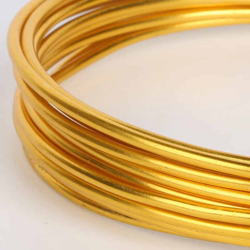 Soft Gold Aluminium Wire 1/1.5/2/2.5/5mm Beading Wire For Bracelet Necklace Jewelry Making DIY Jewelry Craft Accessories thumbnail 3