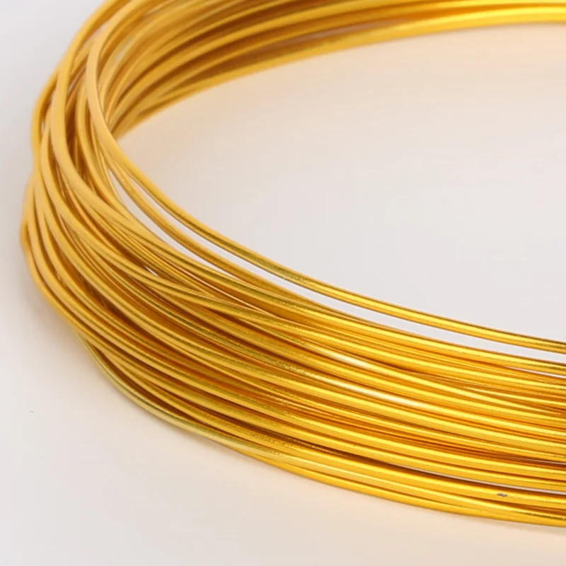 Soft Gold Aluminium Wire 1/1.5/2/2.5/5mm Beading Wire For Bracelet Necklace Jewelry Making DIY Jewelry Craft Accessories thumbnail 4