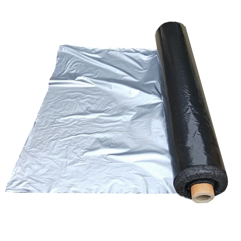 30m 0.012mm PE Mulch Film Silver Black Plastic Mulch Garden Ground Cover Film Frost Protection Keep Warm Weed Control thumbnail 3