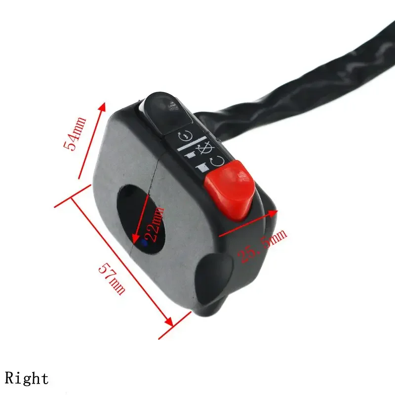 MotoLovee 22mm Motorcycle Switches Motorbike Horn Button Turn Signal Electric Fog Lamp Light Start Handlebar Controller Switch thumbnail 3