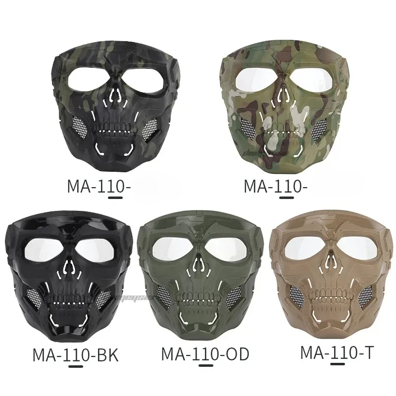 Tactical Skull Masks CS Shooting Paintball Masks Motorcycle Men Full Face Airsoft Cycling Halloween Cosplay Party Mask thumbnail 4
