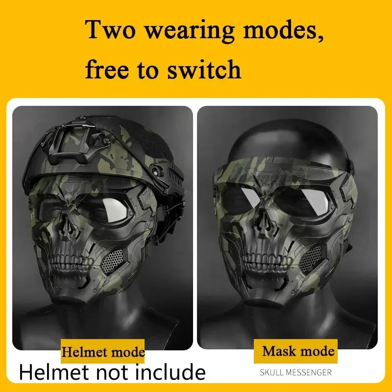 Tactical Skull Masks CS Shooting Paintball Masks Motorcycle Men Full Face Airsoft Cycling Halloween Cosplay Party Mask thumbnail 5