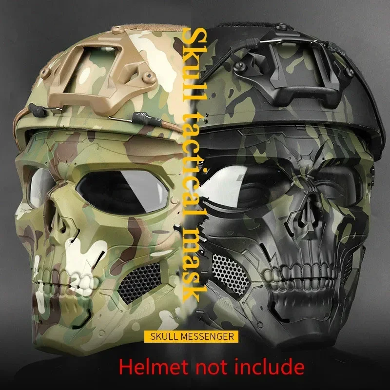 Tactical Skull Masks CS Shooting Paintball Masks Motorcycle Men Full Face Airsoft Cycling Halloween Cosplay Party Mask thumbnail 2