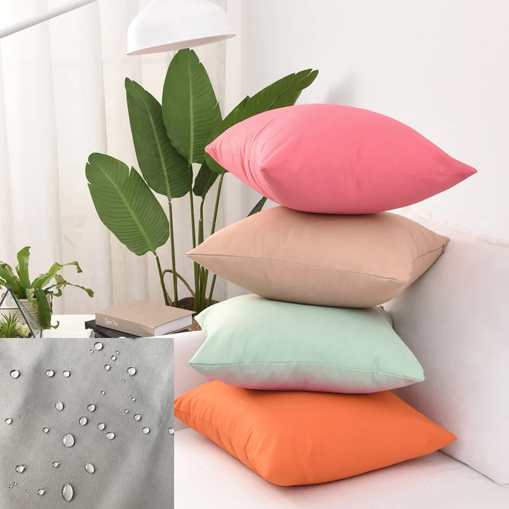 45*45 /60*60CM Twill Waterproof Solid Garden Cushion Cover For Patio, Couch, Tent, Balcony , Sofa HT-PTWDC-Al thumbnail 2