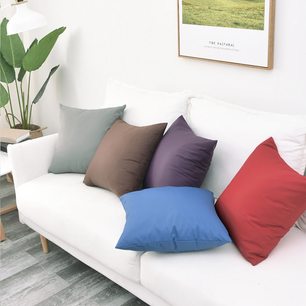 45*45 /60*60CM Twill Waterproof Solid Garden Cushion Cover For Patio, Couch, Tent, Balcony , Sofa HT-PTWDC-Al thumbnail 4