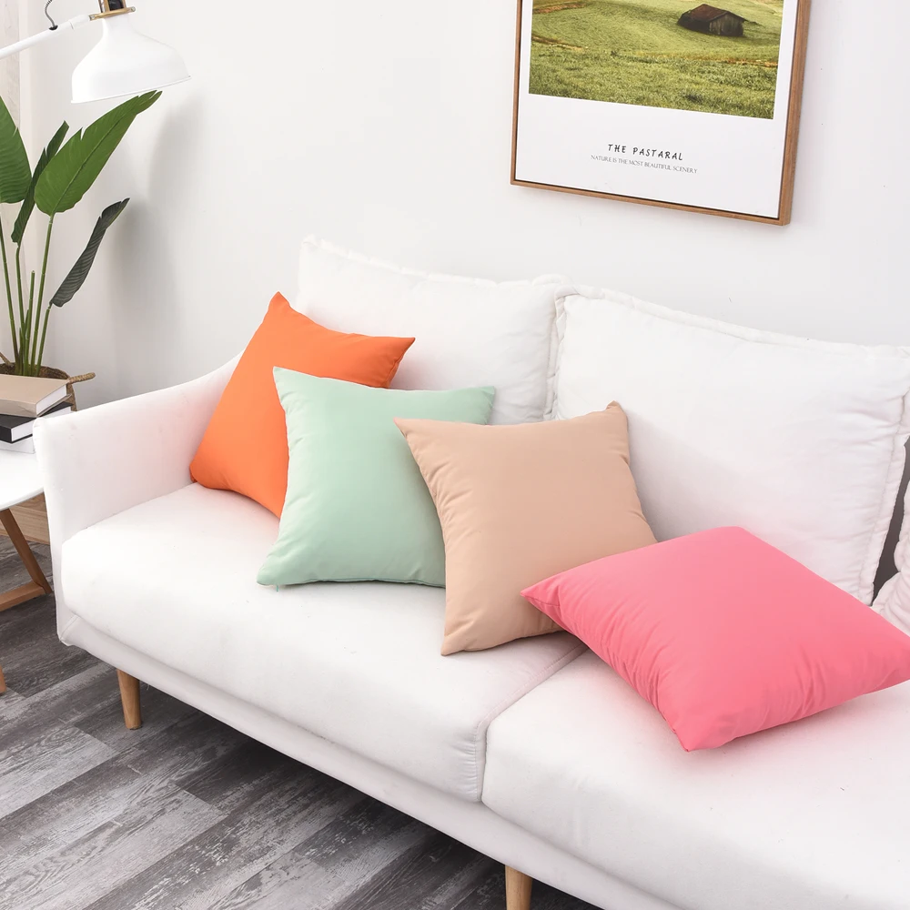 45*45 /60*60CM Twill Waterproof Solid Garden Cushion Cover For Patio, Couch, Tent, Balcony , Sofa HT-PTWDC-Al thumbnail 5