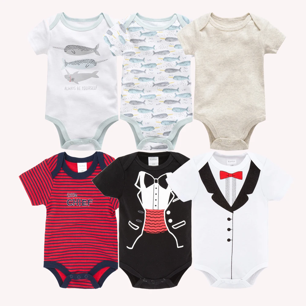 Kavkas Baby Girls Bodysuits 6/3 pcs/lot Summer Cotton Baby Clothes Short Sleeve Newborn body bebe 0-3 months Infant Clothing thumbnail 5