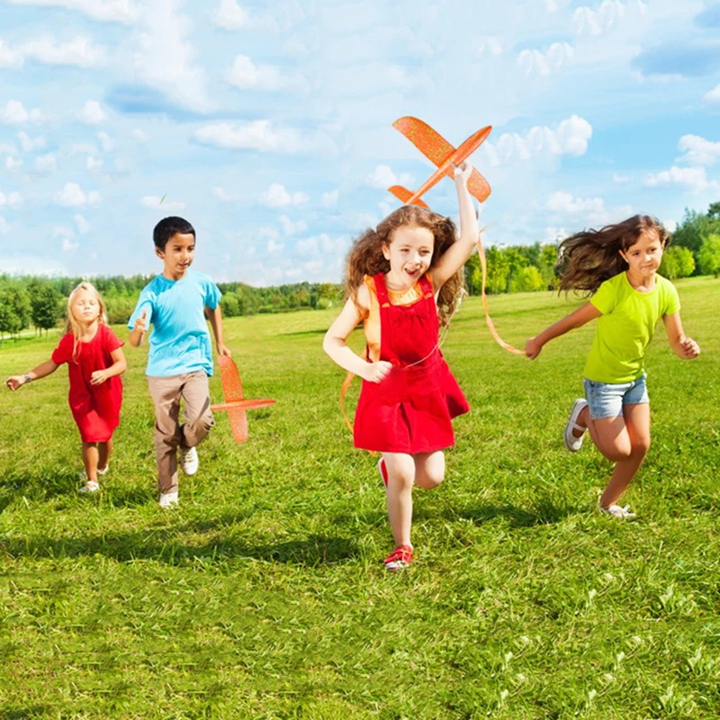 48cm Large EVA Foam Aircraft Toy Hand Throw Flight Glider Aircraft Airplane DIY Model Toy Throwing Roundabout Airplane Kid Gifts thumbnail 2