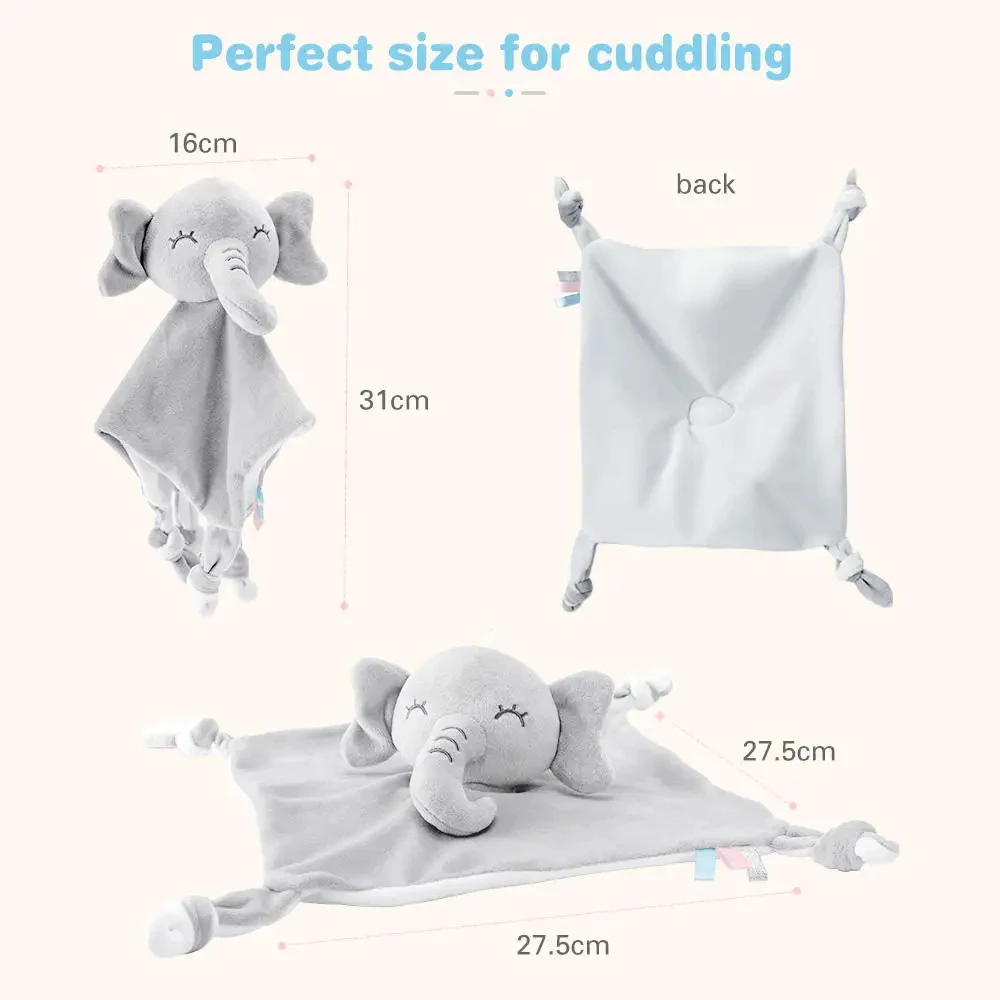 Baby Toys Cute Elephant Plush Teether Rattle Toys Soft Blanket Toys Stuffed Animals Towel Doll Games Newborn Babies 0 12 Months thumbnail 6