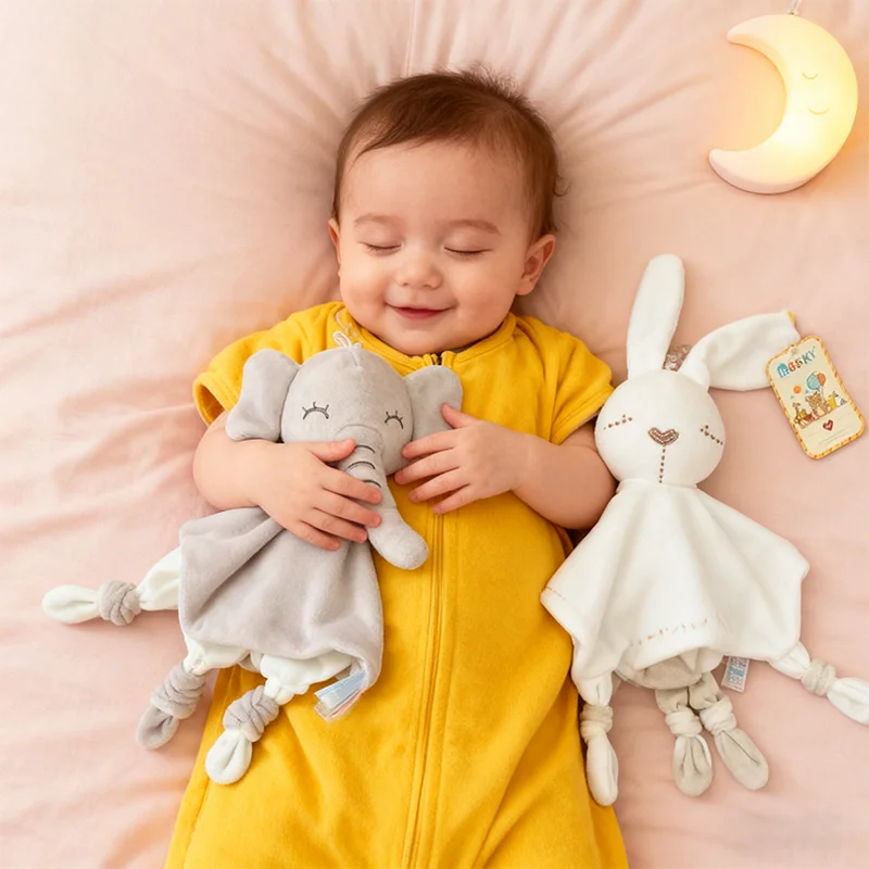 Baby Toys Cute Elephant Plush Teether Rattle Toys Soft Blanket Toys Stuffed Animals Towel Doll Games Newborn Babies 0 12 Months thumbnail 4