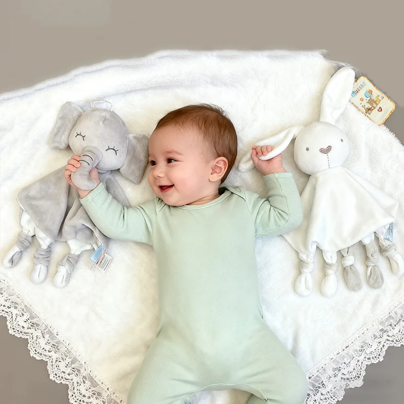 Baby Toys Cute Elephant Plush Teether Rattle Toys Soft Blanket Toys Stuffed Animals Towel Doll Games Newborn Babies 0 12 Months thumbnail 3