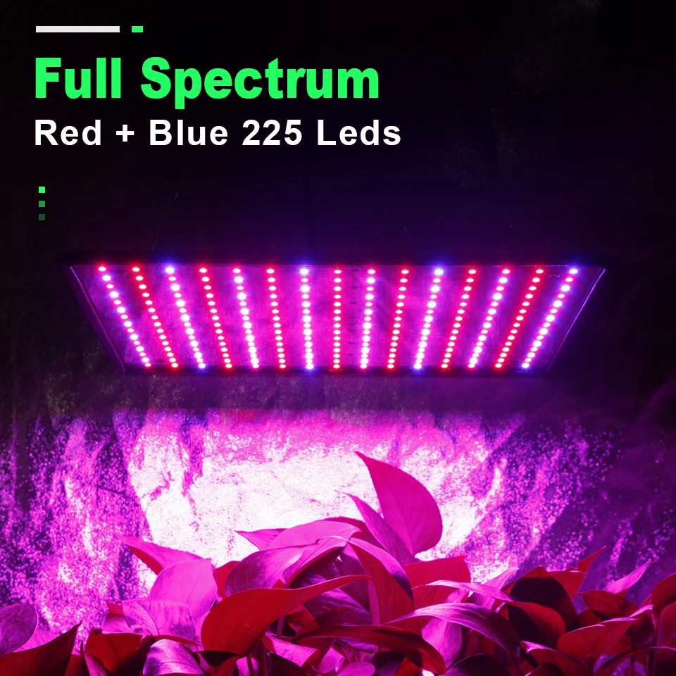 2pcs 1000W Full Spectrum Indoor LED Grow Lamp For Plant Growing Light Tent Fitolampy Phyto UV IR Red Blue 225 Led Flower Plants thumbnail 2