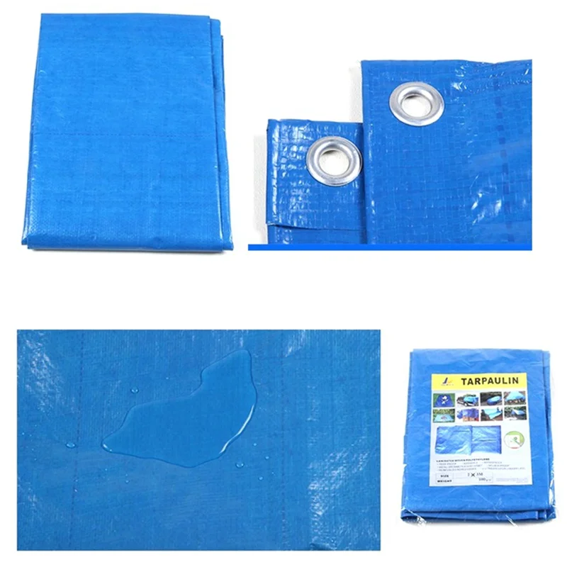 2*3m 3*3M Durable Waterproof PE Car Tarpaulin Windbreak Cloth Home Garden Rain Cloth Sun Shade Sails Gardening Plants Care Cover thumbnail 4
