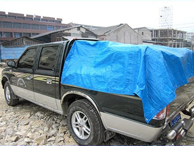 2*3m 3*3M Durable Waterproof PE Car Tarpaulin Windbreak Cloth Home Garden Rain Cloth Sun Shade Sails Gardening Plants Care Cover thumbnail 6