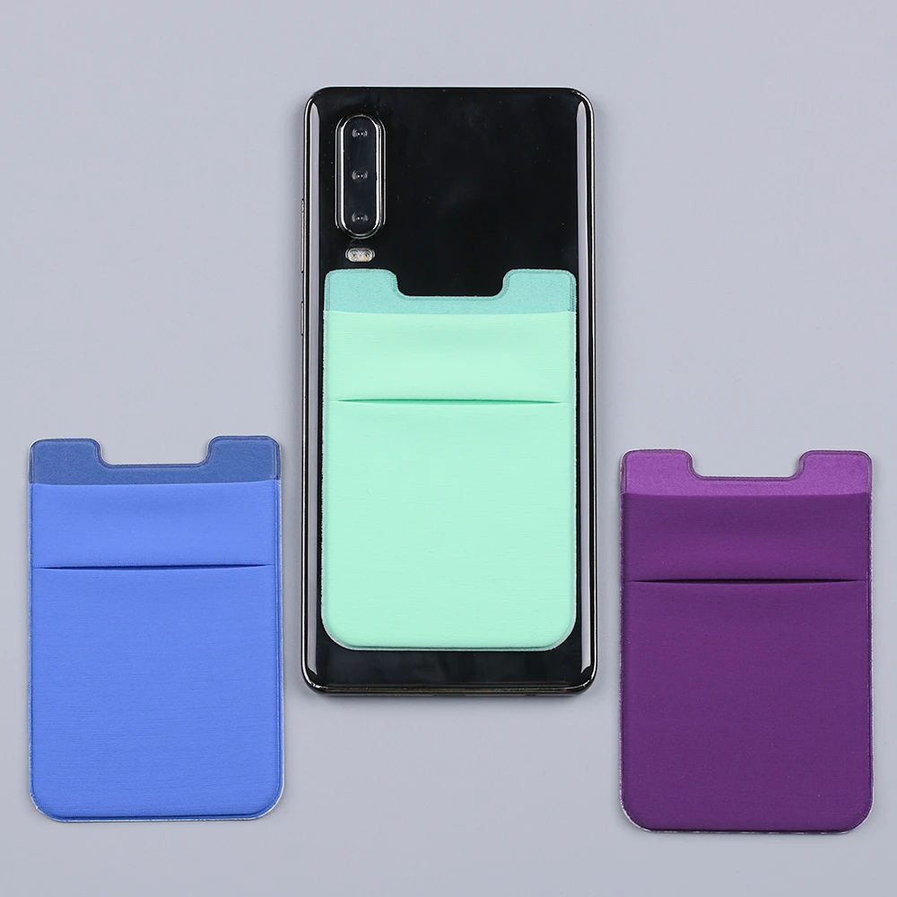 1Pcs Adhesive Sticker Phone Pocket Cell Phone Stick On Card Wallet Stretchy Credit Cards ID Card Holder Pouch Sleeve thumbnail 3