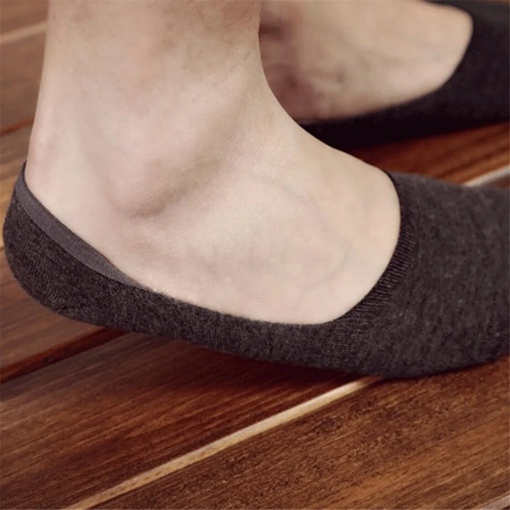Follow The Foot Sport Socks Men Running Invisible Socks Men 5 Pair Anti Slip Socks Men Silicone Solid Color Unisex Summer Socks thumbnail 3