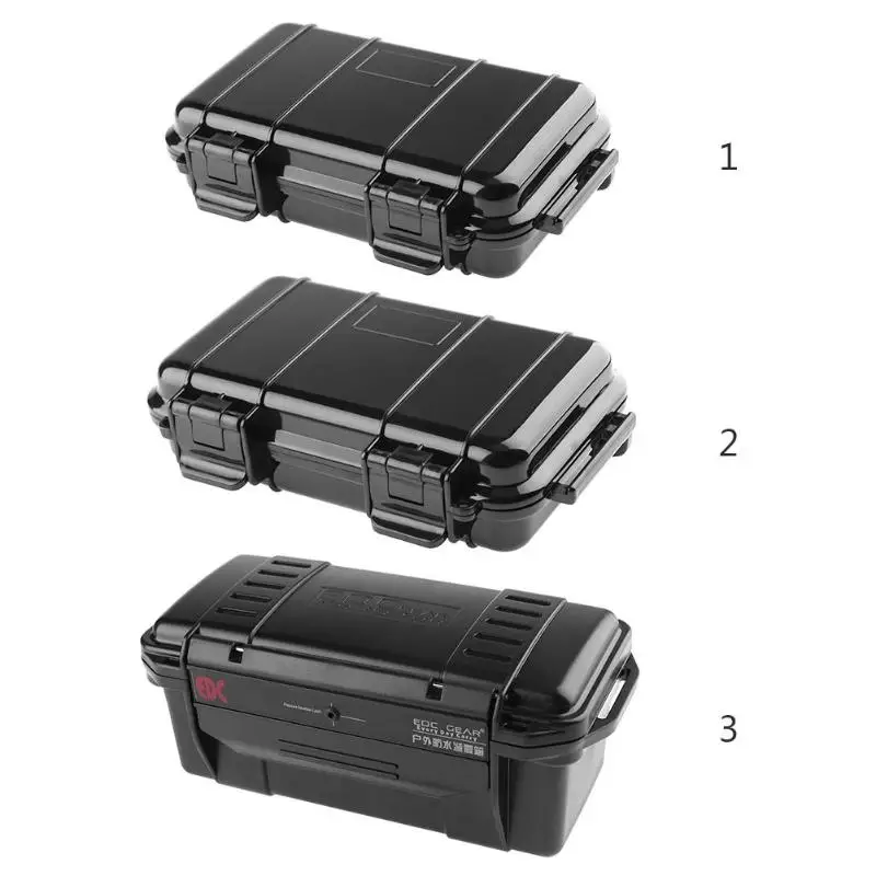 Waterproof Safety Box abs Plastic Storage Box Outdoor Phone Electronic Gadgets Airtight Survival Case Container With Foam Lining thumbnail 3