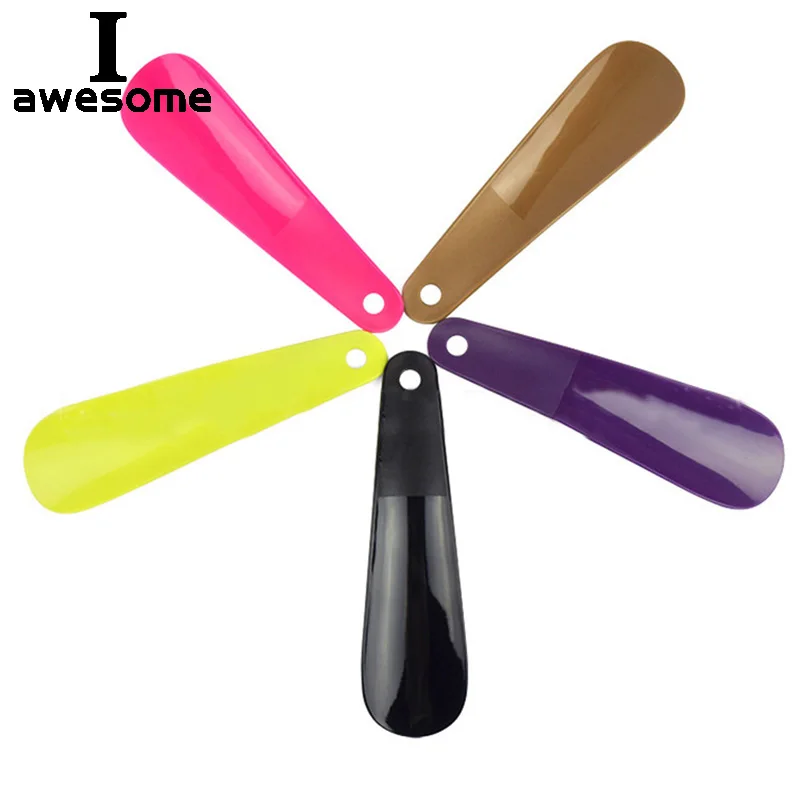 1PCS 16cm Easy To Use  Plastic Handle Shoes horn Artifact Pull Pumping Shoes Professional Women Men Shoe Horn Shoes Spoon Shape