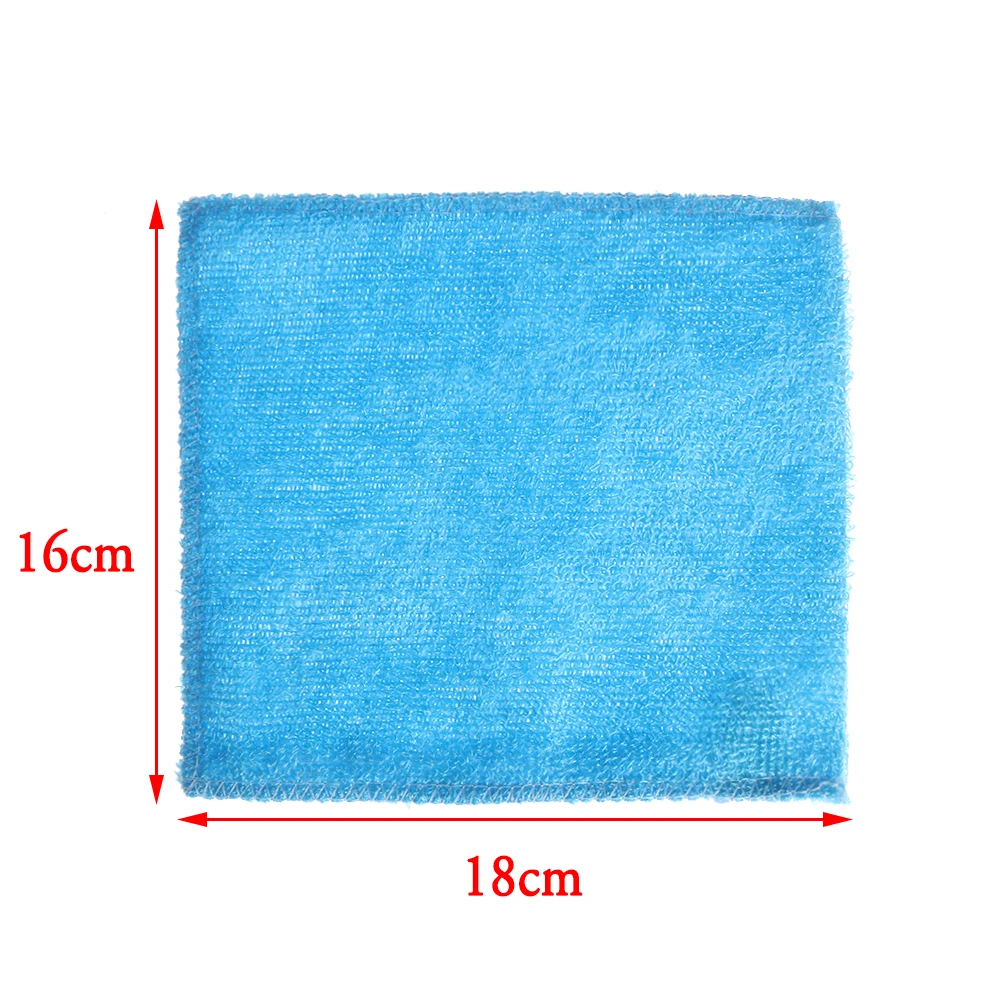 1PC Soft Multi-color Anti-grease Bamboo Fiber Cleaning Rags Washing Towel Dish Cloth Household Kitchen Dinning Accessory Tools thumbnail 5