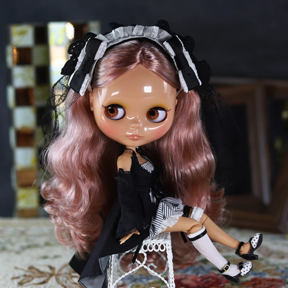 ICY DBS Blyth Doll Joint Body 30CM BJD Toy White Shiny Face and frosted Face with Extra Hands AB and Panel 1/6 DIY Fashion Doll thumbnail 4