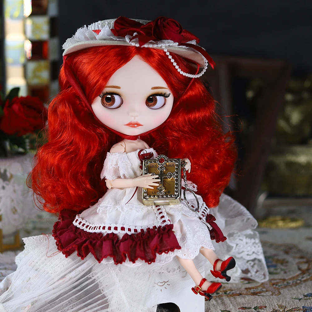 ICY DBS Blyth Doll Joint Body 30CM BJD Toy White Shiny Face and frosted Face with Extra Hands AB and Panel 1/6 DIY Fashion Doll thumbnail 2